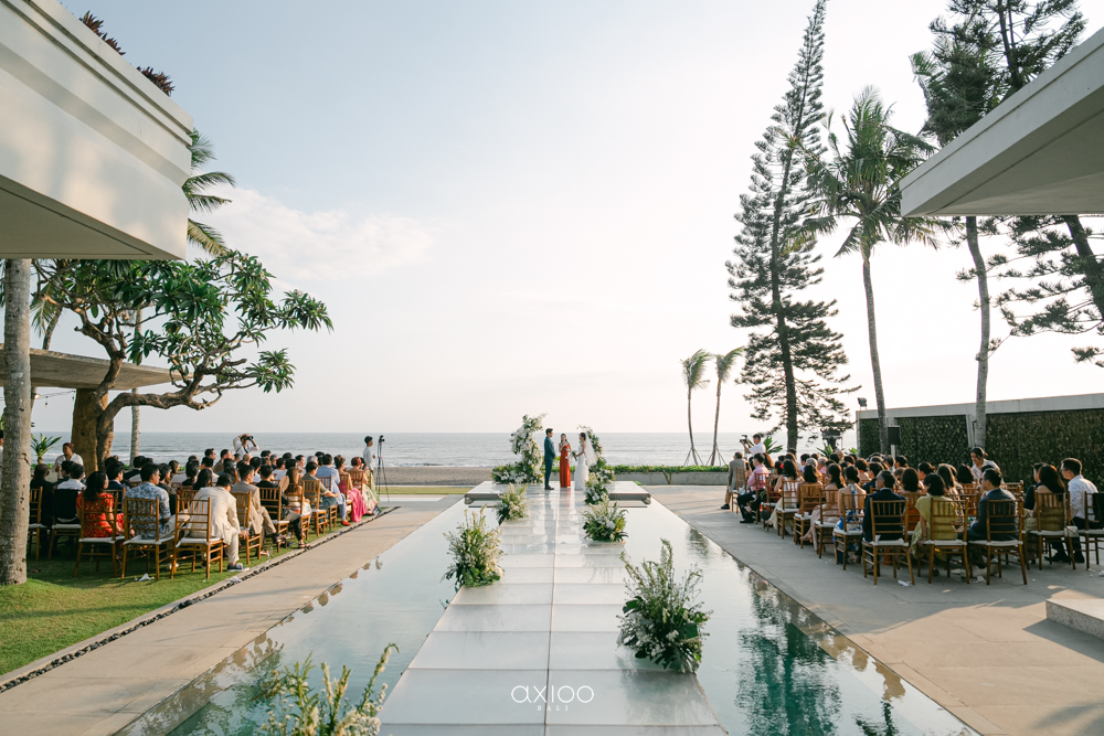 Ceremony on waterfront from Villa Vedas Bali