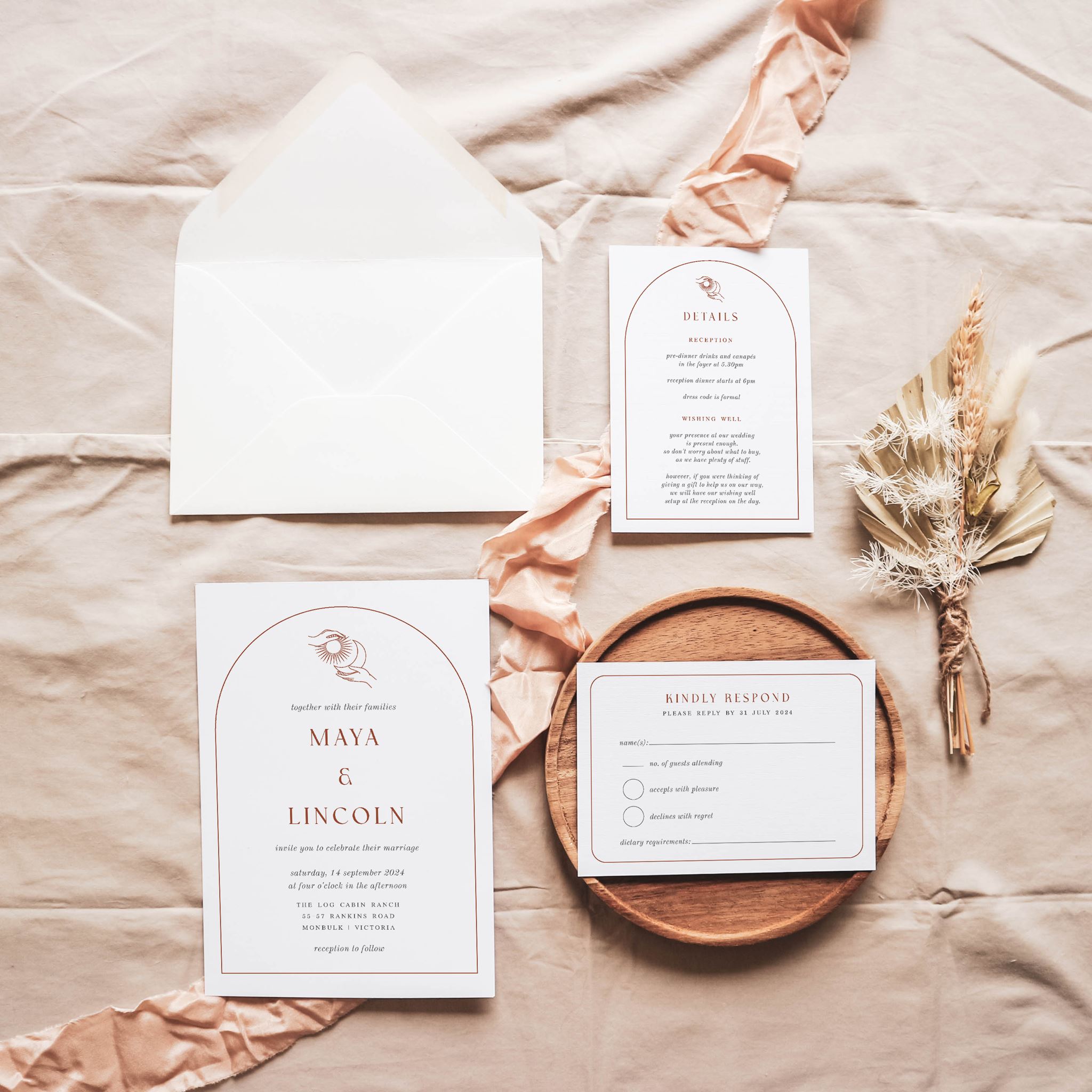 The Hello Bureau Wedding Invitations