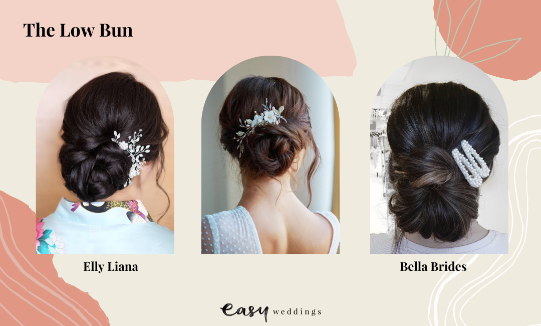 Low Bun Long Hair Wedding Hairstyles Trends