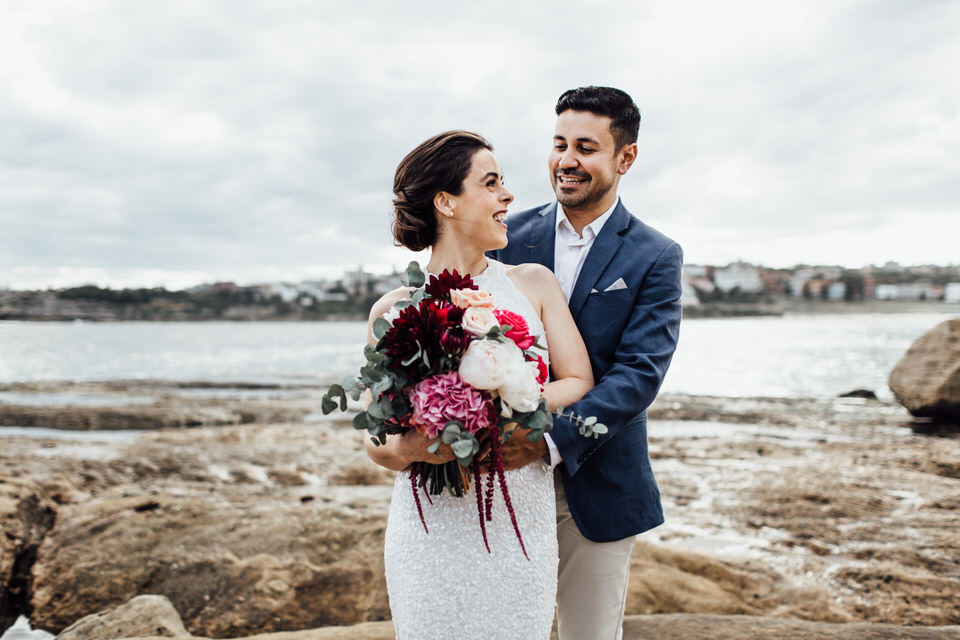 Blue Room bondi wedding, Karen Willis Holmes gown