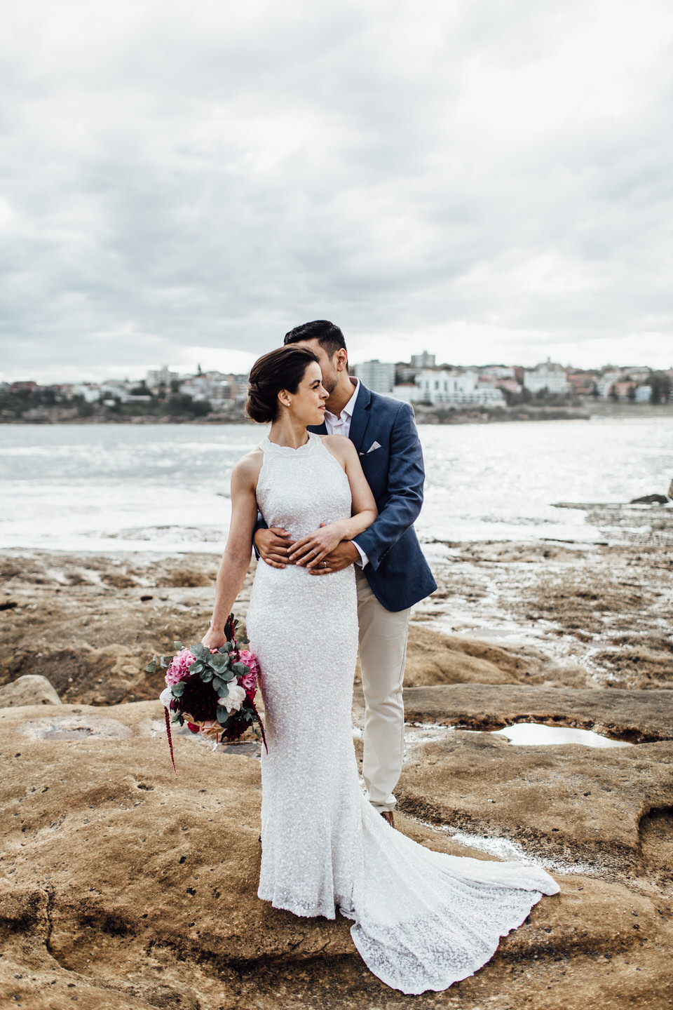 Blue Room bondi wedding, Karen Willis Holmes gown