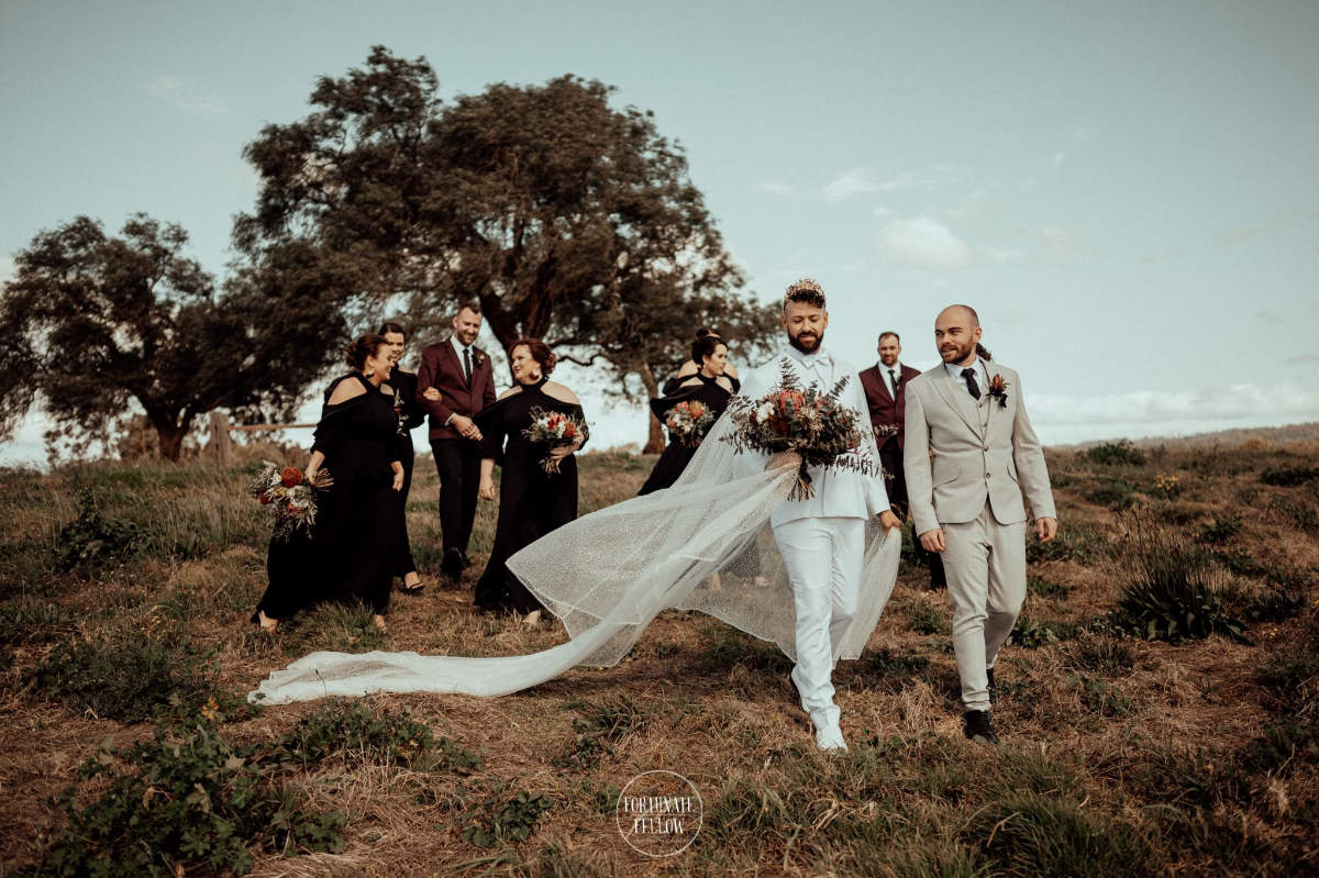 Elegant garden wedding for Brenton and Clayton at Burnham Grove Estate, Camden. Photos by Fortunate Fellow Photography.