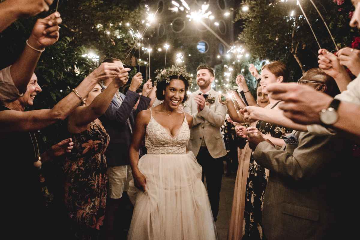 wedding sparkler exit