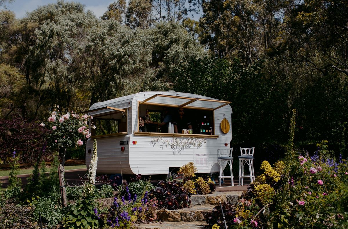 Garden bar idea Perth mobile caterer Caravan and Tonic