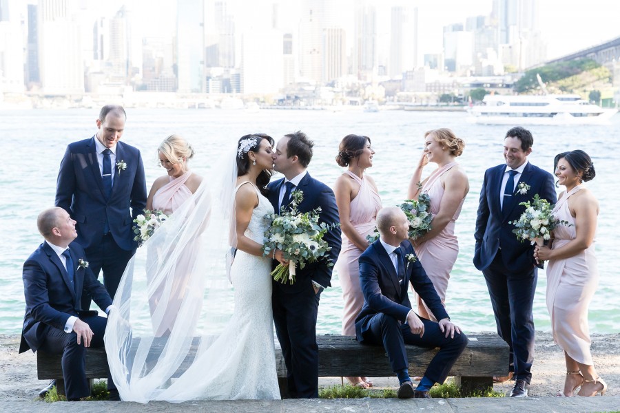 8 gorgeous Sydney Harbour weddings Jess and Mark looked elegant along the Sydney Harbour. Image:
