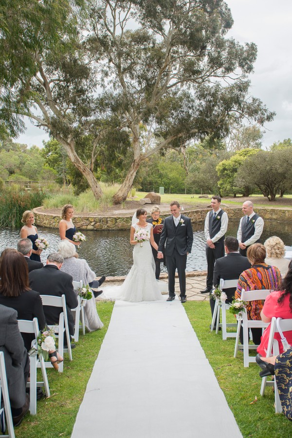 It was all about the bayside for Lauren and Joel. Image: 
