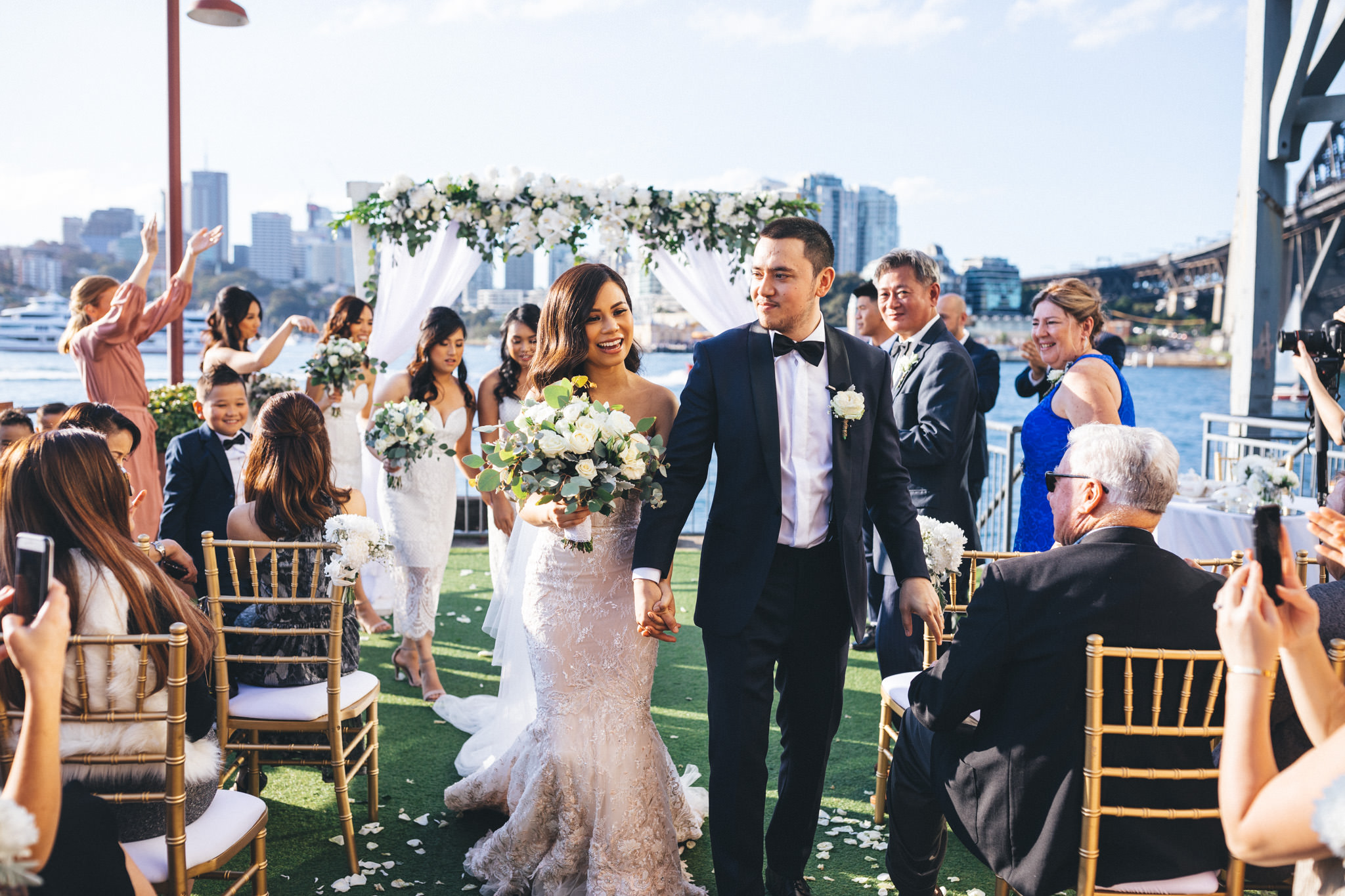 Pier One Sydney Harbour wedding, Berta Bridal gown