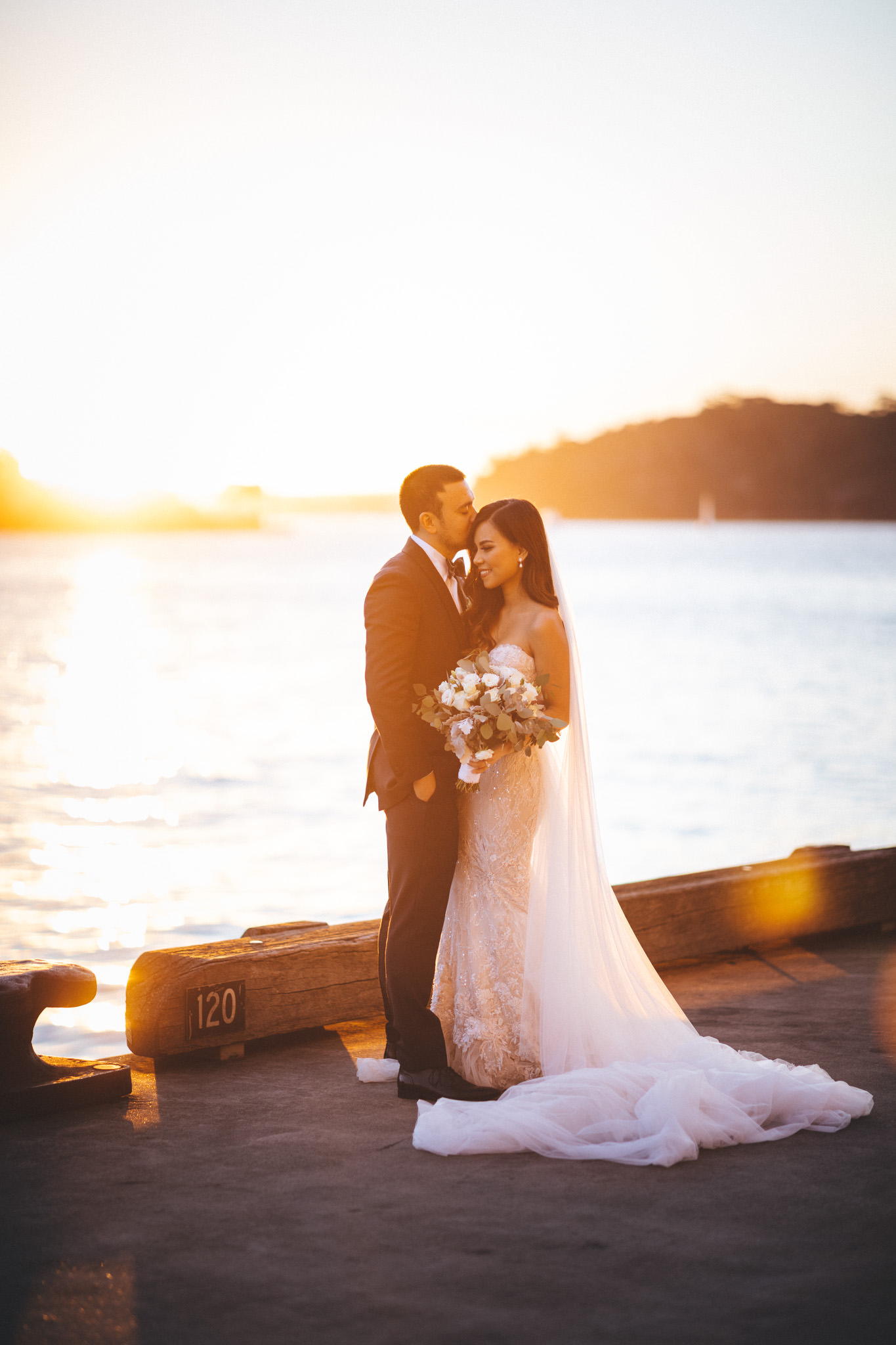 Pier One Sydney Harbour wedding, Berta Bridal gown