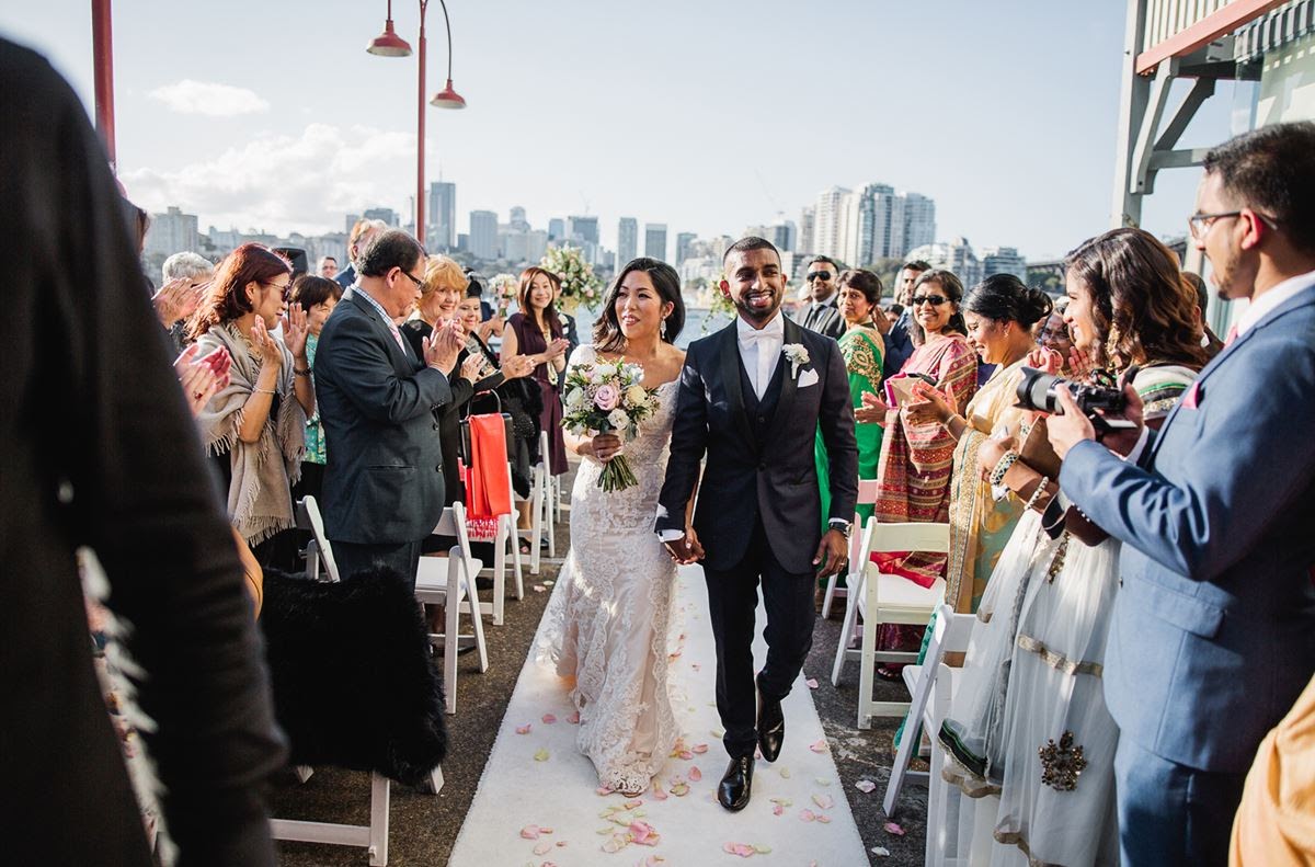 Wedding ceremony on the Pier One Sydney Harbour pier