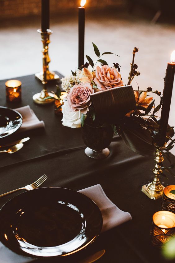 black wedding inspiration