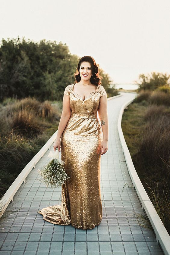 gold wedding gown styles