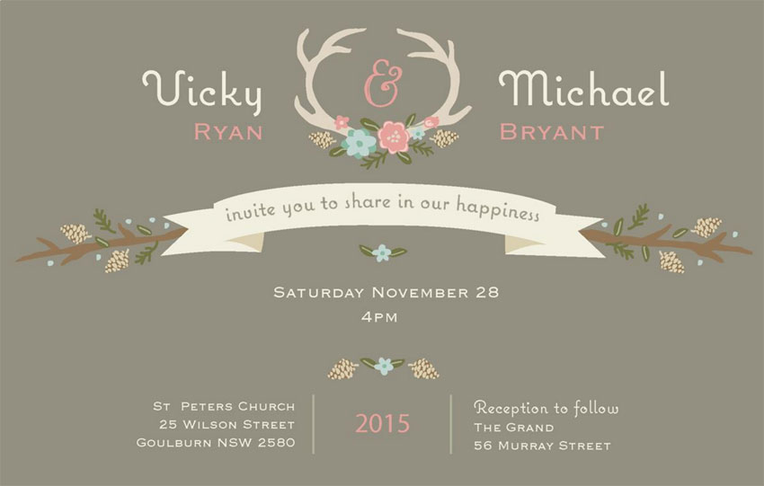 6 wedding invitations for a Spring wedding Spring wedding invites