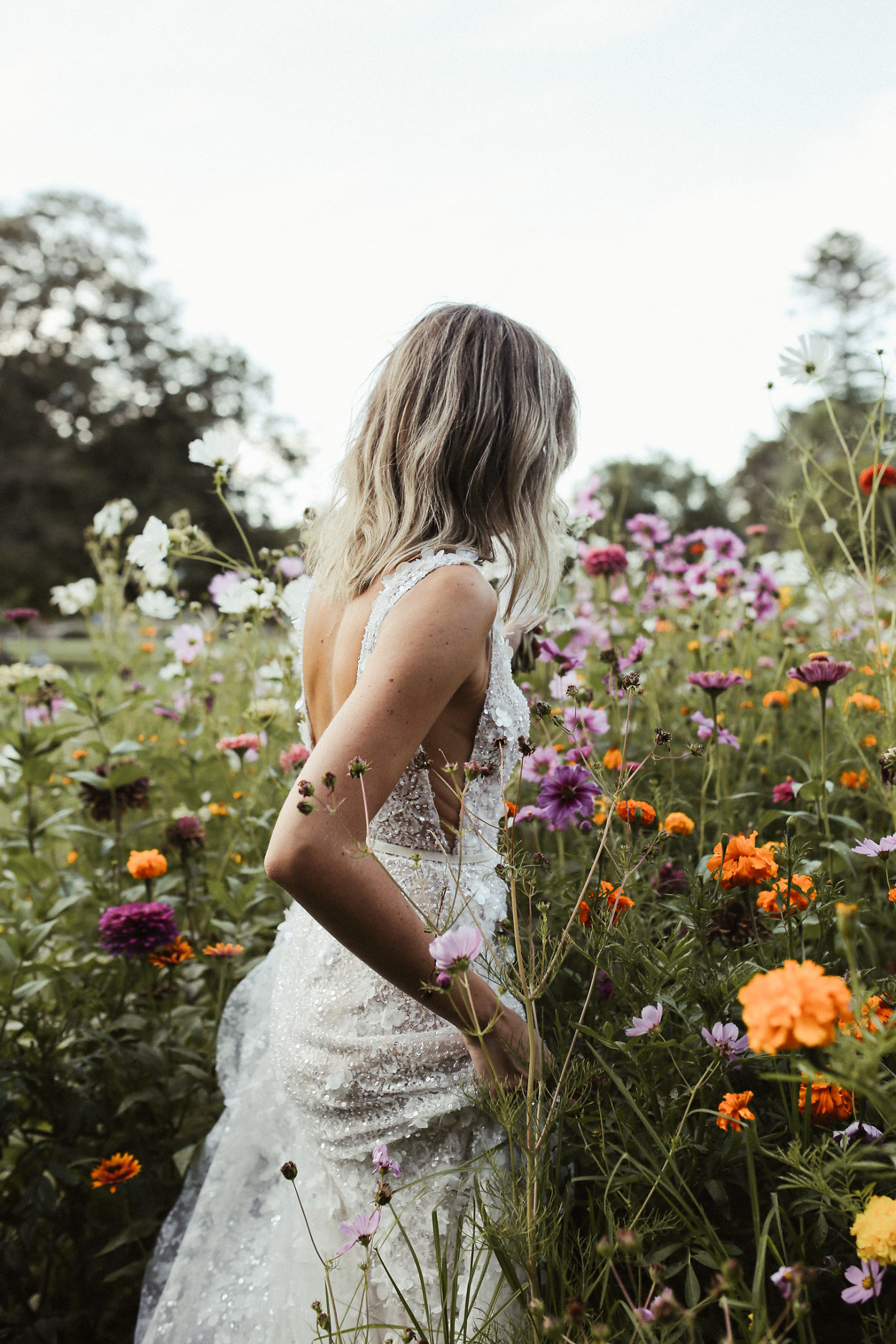 The Calyx wedding venue n the Royal Botanic Gardens, gown by Lee Petra Grebenau