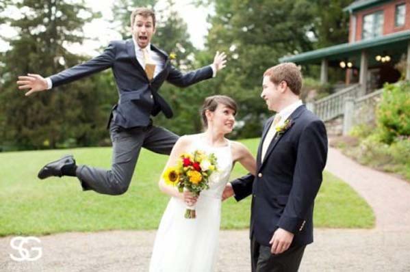 Wedding photo bomb