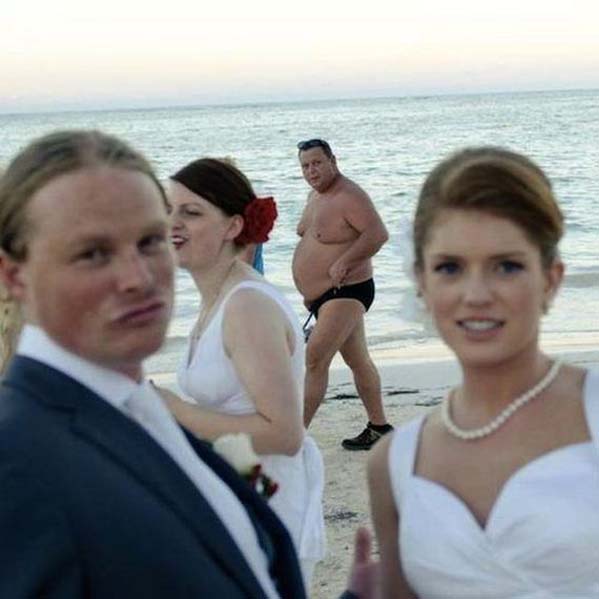 Wedding photobombing