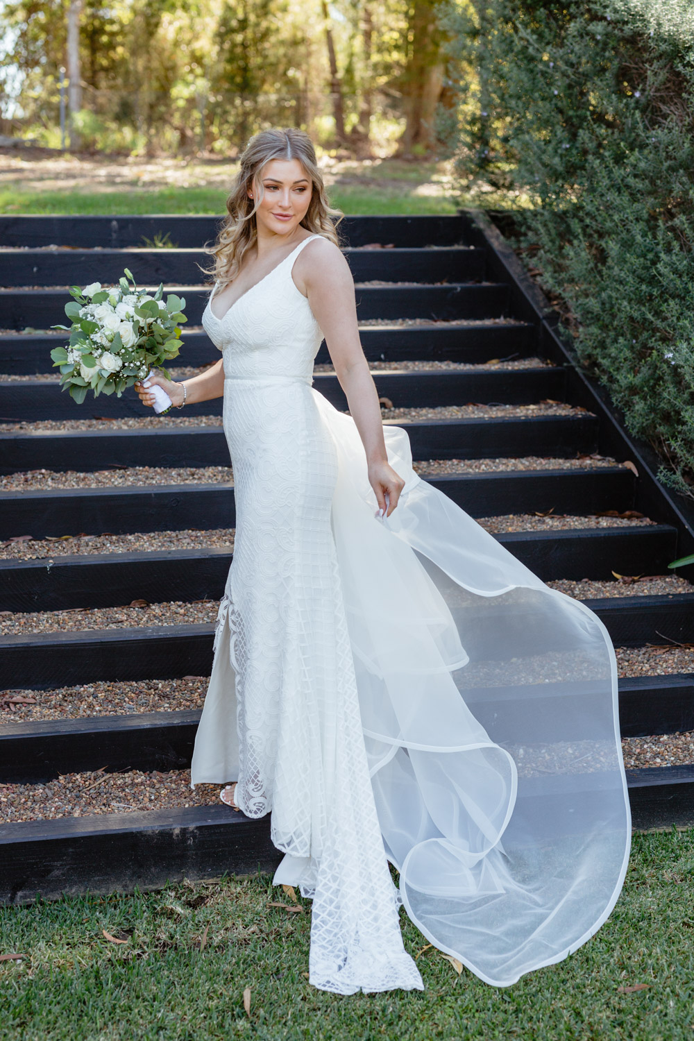 Centennial Homestead in the Royal Botanic Gardens, gown by Karen Willis Holmes