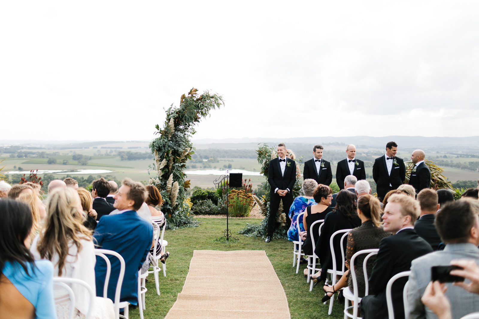 Yarra Valley winery wedding ceremony at Levantine Hill photo by Erin Tara