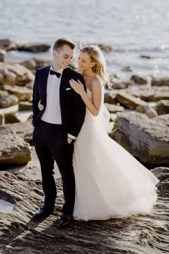 Zest boathouse at the spit wedding, dress by Lisa Gowing