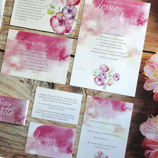 6 wedding invitations for a Spring wedding spring wedding invitations