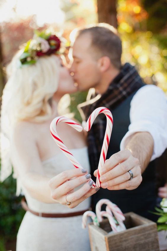 Christmas themed wedding Inspiration candy cane