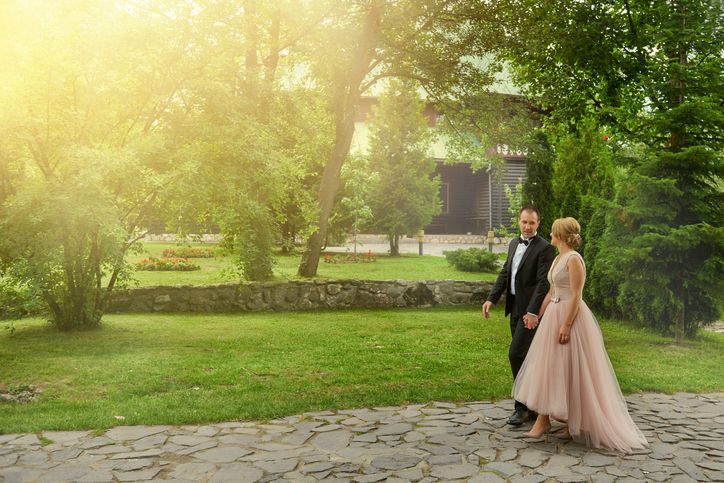 Wedding ceremony crashing - is it rude? romantic walk in summer garden