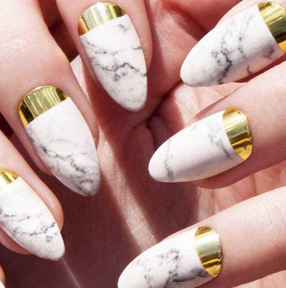 Nailed it: spectacular manicures for your big day marble wedding nails manicure