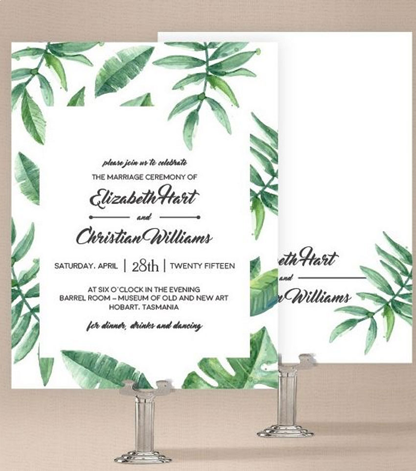 6 wedding invitations for a Spring wedding spring wedding invitation