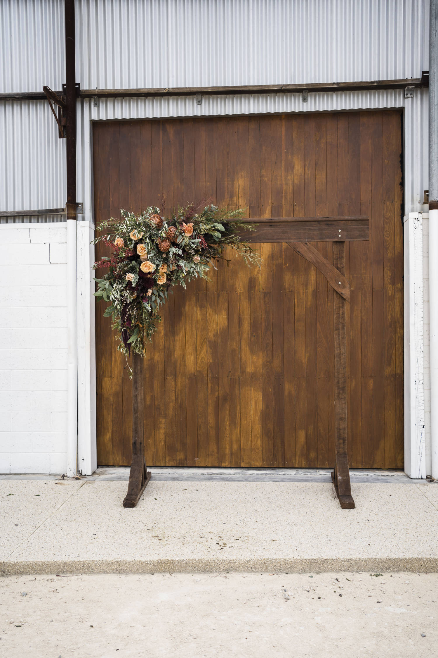 Rustic warehouse wedding at Assembly Yard Fremantle, Perth. Photos by Paul Winzar. Eloise & Liam.