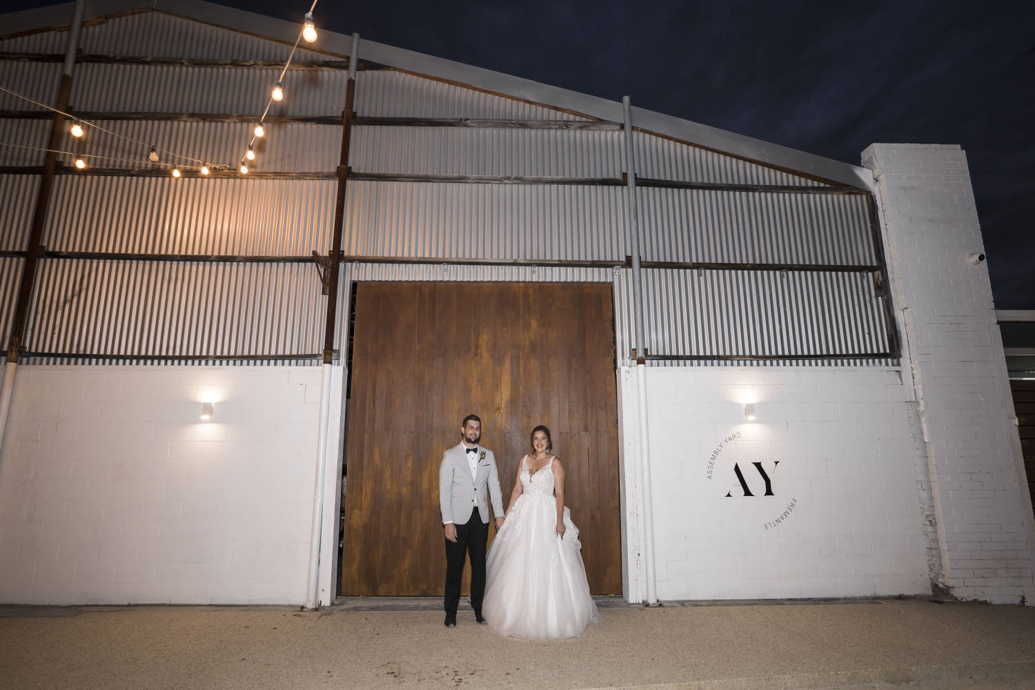 Rustic warehouse wedding at Assembly Yard Fremantle, Perth. Photos by Paul Winzar. Eloise & Liam.