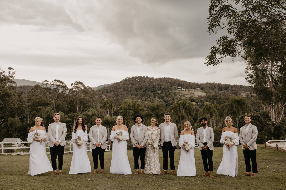 Austinvilla Estate Gold Coast wedding for Gabie and Scott by Commonstudios Photography. Boho rustic wedding QLD.