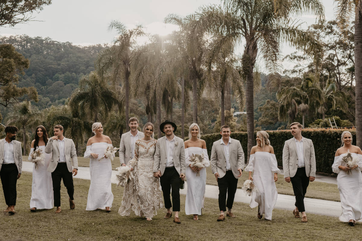 Austinvilla Estate Gold Coast wedding for Gabie and Scott by Commonstudios Photography. Boho rustic wedding QLD.