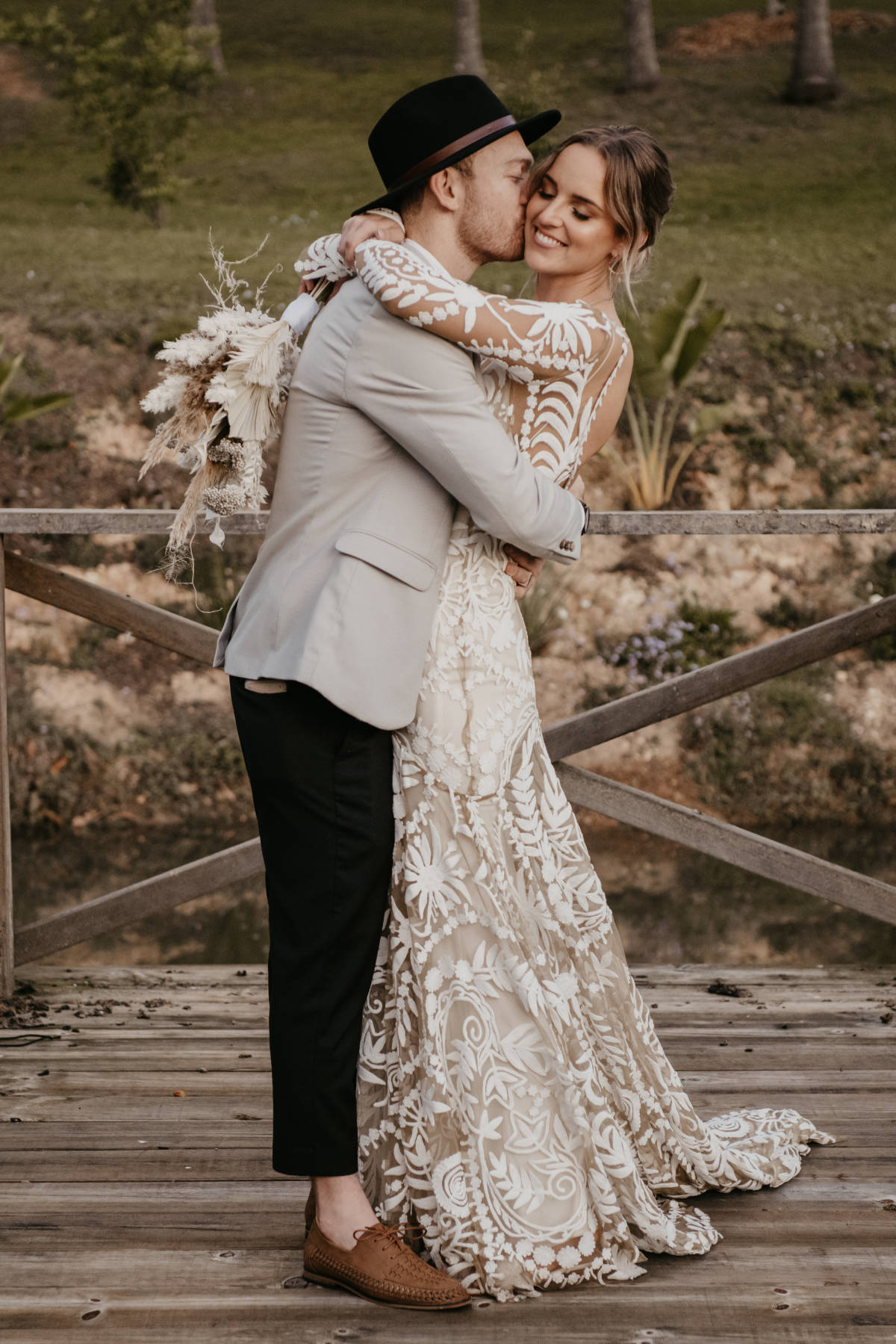 Austinvilla Estate Gold Coast wedding for Gabie and Scott by Commonstudios Photography. Boho rustic wedding QLD.