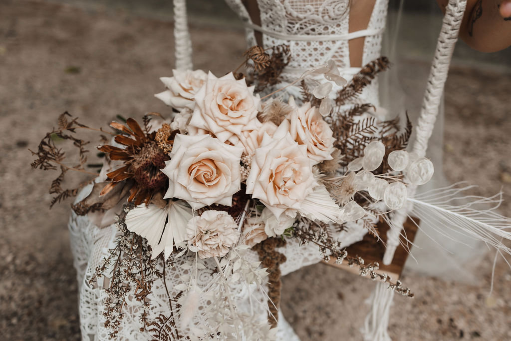 Rustic boho festival wedding inspiration at Log Cabin Ranch, Dandenong Ranges. Produced by Wild Heart Events, photographed by My Scandi Style Photography.