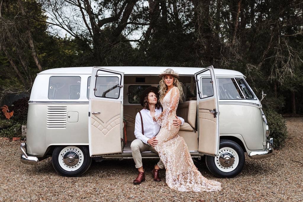 Rustic boho festival wedding inspiration at Log Cabin Ranch, Dandenong Ranges. Produced by Wild Heart Events, photographed by My Scandi Style Photography.