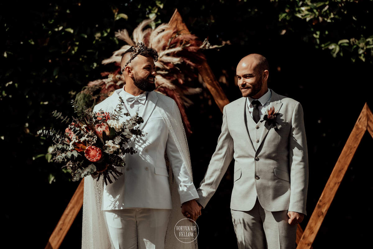 Elegant garden wedding for Brenton and Clayton at Burnham Grove Estate, Camden. Photos by Fortunate Fellow Photography.