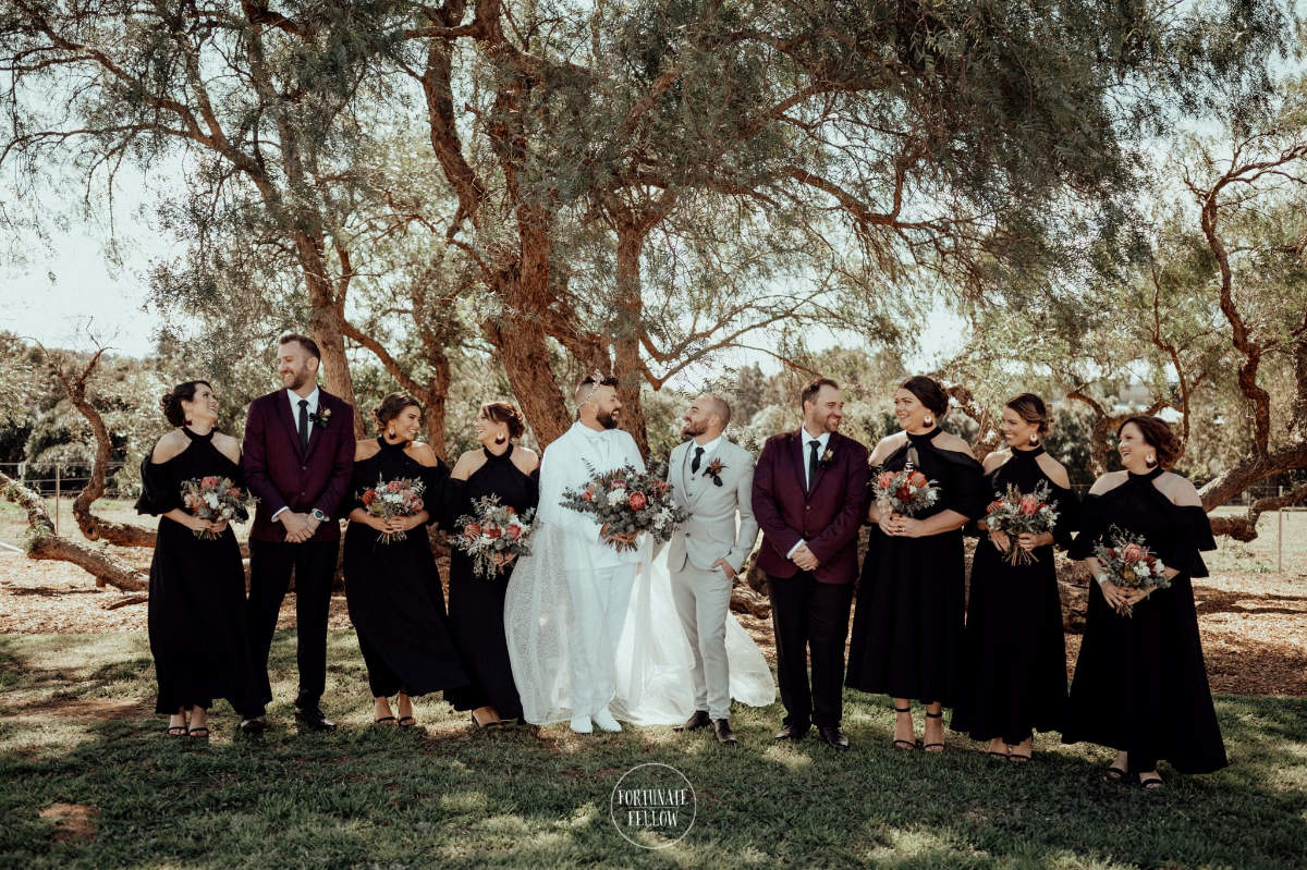 Elegant garden wedding for Brenton and Clayton at Burnham Grove Estate, Camden. Photos by Fortunate Fellow Photography.