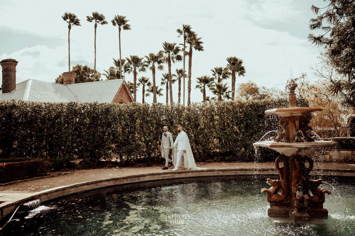 Elegant garden wedding for Brenton and Clayton at Burnham Grove Estate, Camden. Photos by Fortunate Fellow Photography.