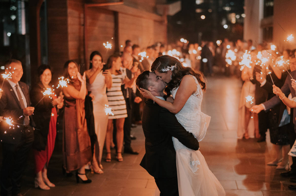 Romantic, elegant, classic style for Lana and Peter at their Cargo Hall wedding by Showtime Event Group at South Wharf, Melbourne.