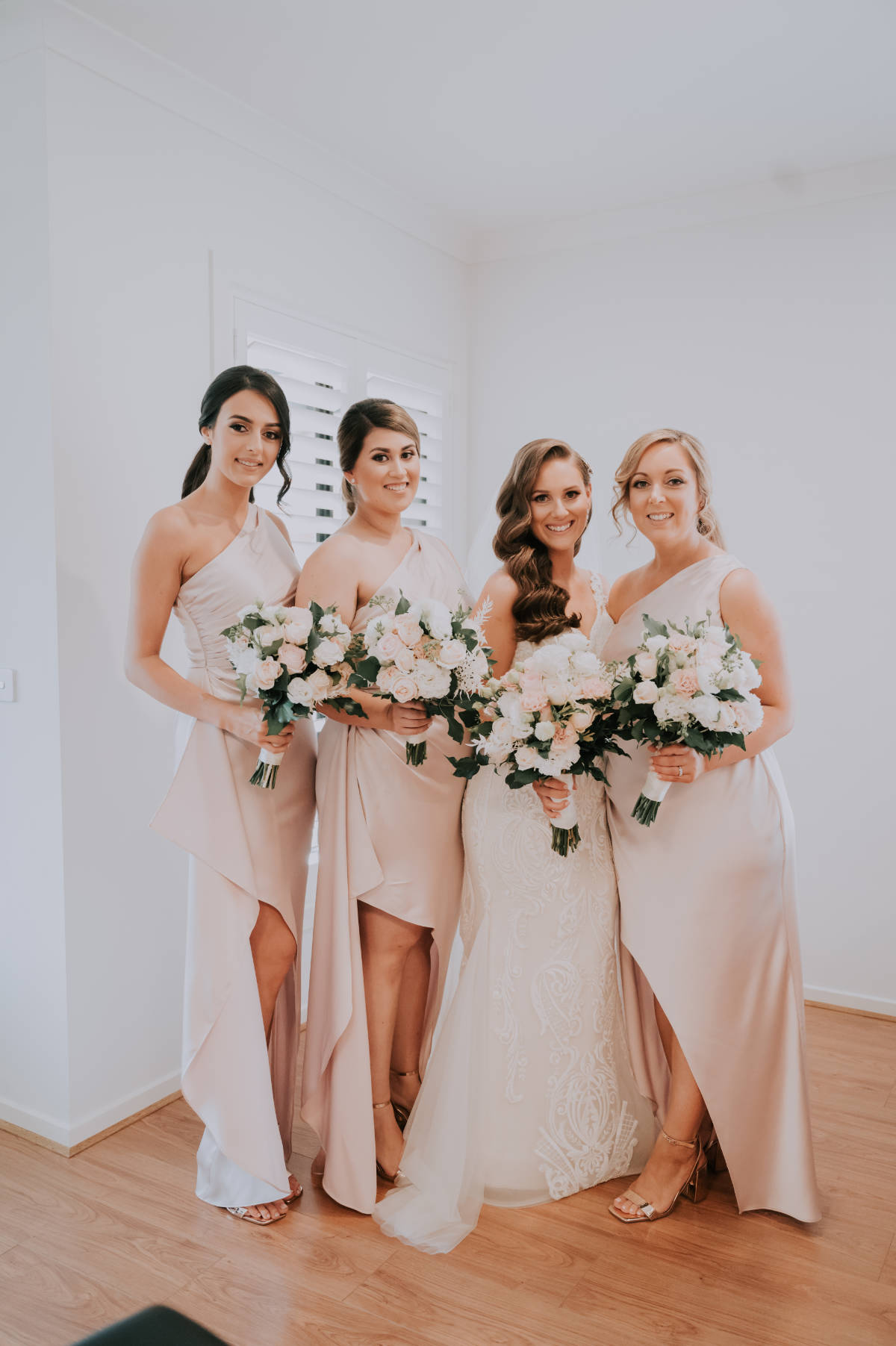 Romantic, elegant, classic style for Lana and Peter at their Cargo Hall wedding by Showtime Event Group at South Wharf, Melbourne.