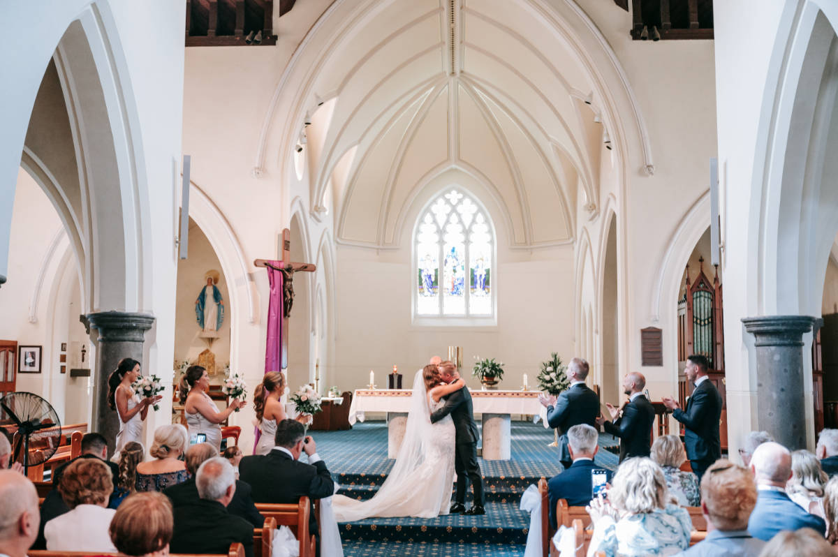 Romantic, elegant, classic style for Lana and Peter at their Cargo Hall wedding by Showtime Event Group at South Wharf, Melbourne.