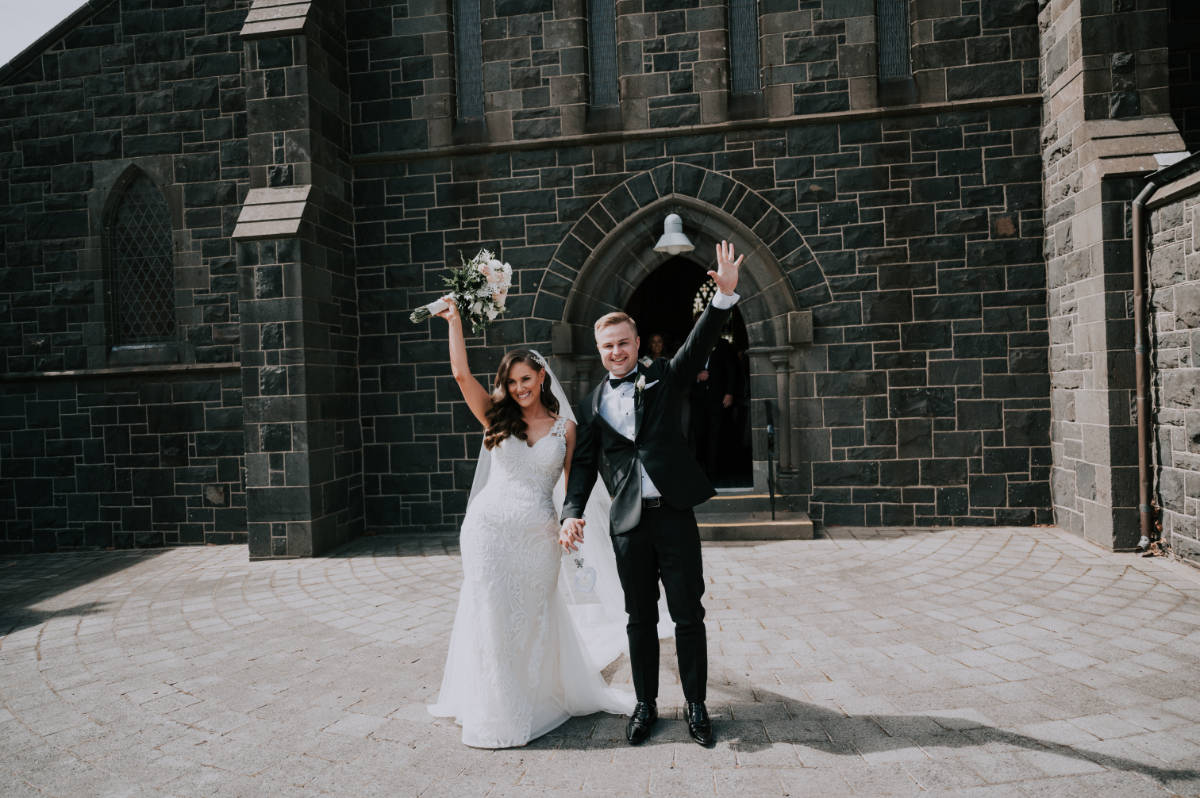 Romantic, elegant, classic style for Lana and Peter at their Cargo Hall wedding by Showtime Event Group at South Wharf, Melbourne.