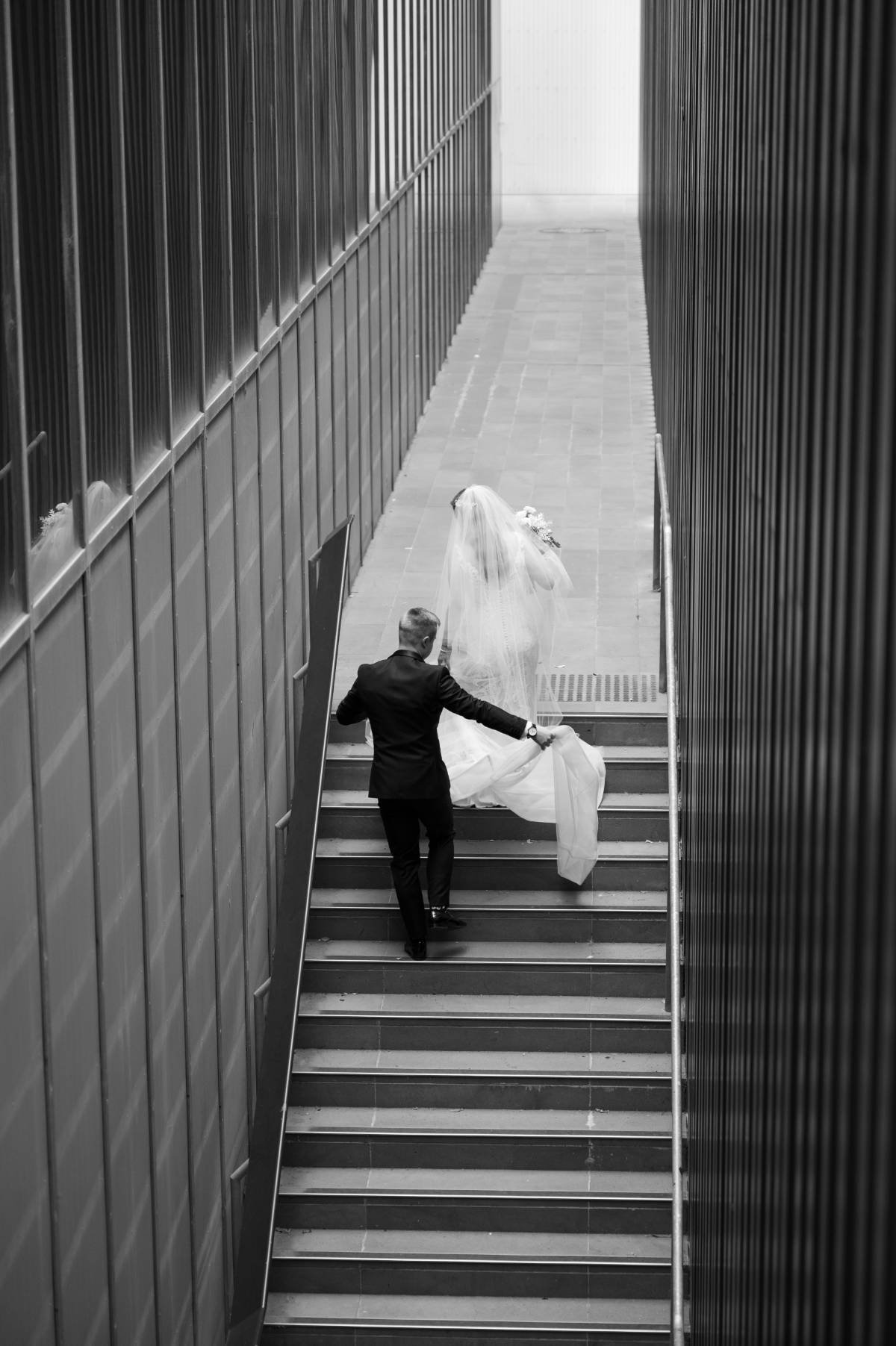 Romantic, elegant, classic style for Lana and Peter at their Cargo Hall wedding by Showtime Event Group at South Wharf, Melbourne.