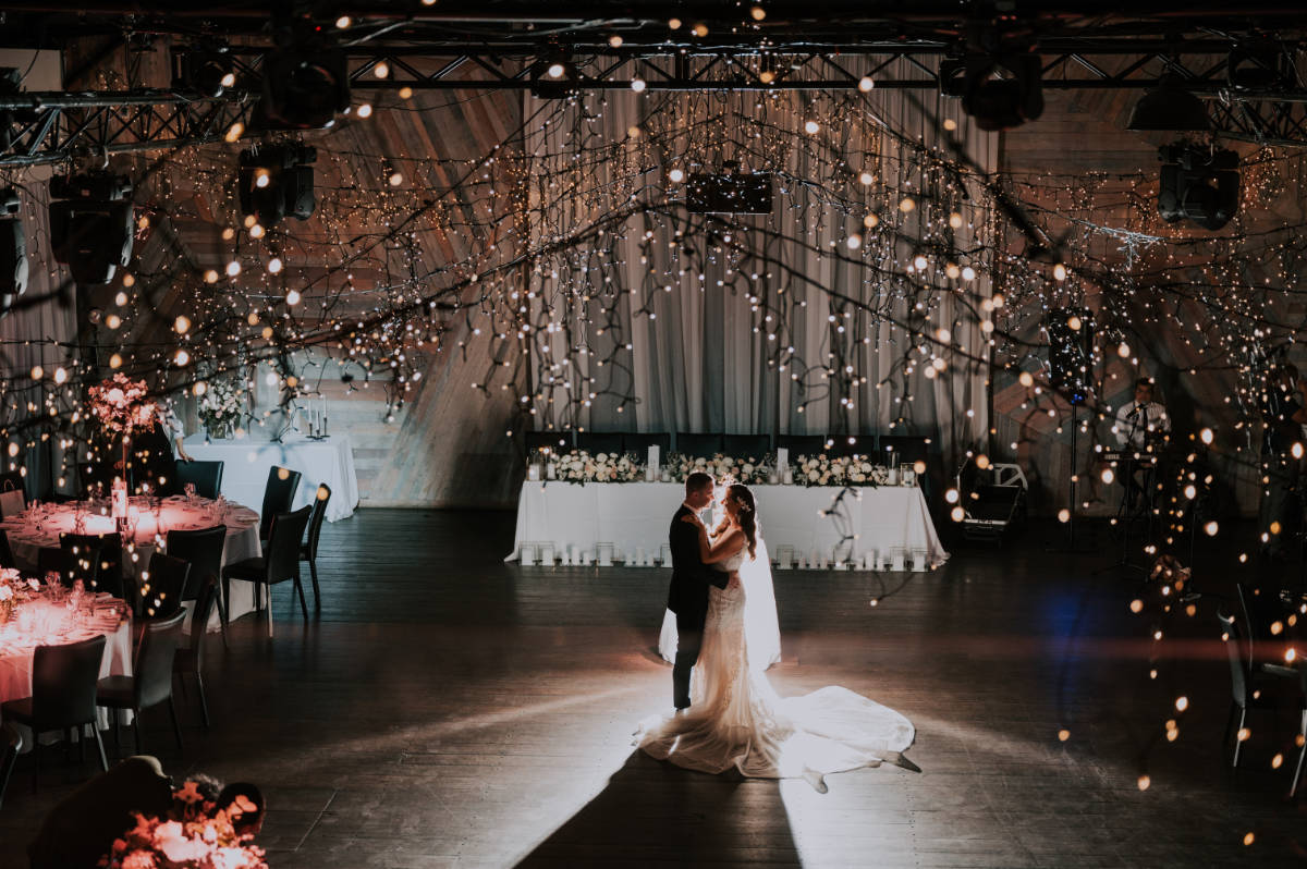 Romantic, elegant, classic style for Lana and Peter at their Cargo Hall wedding by Showtime Event Group at South Wharf, Melbourne.