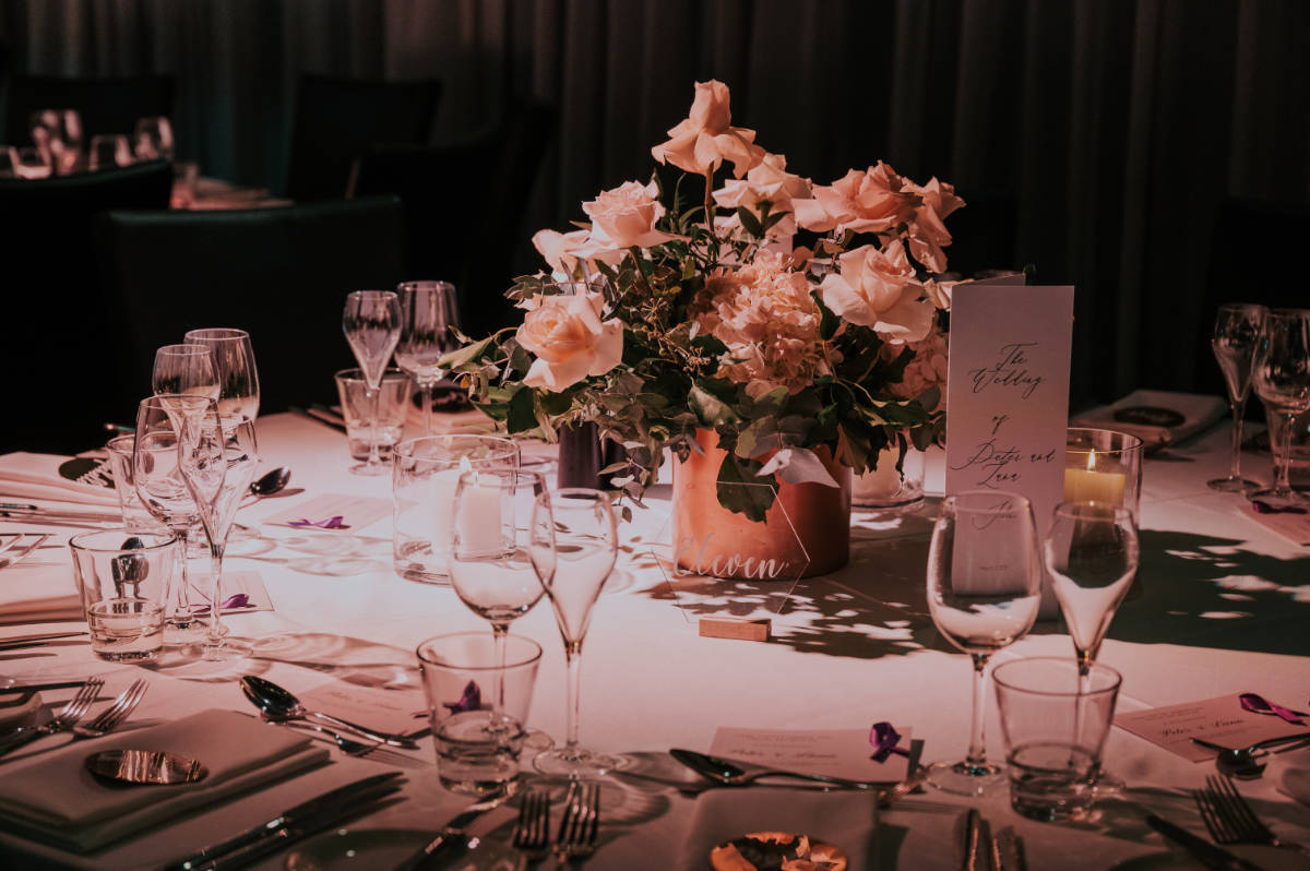 Romantic, elegant, classic style for Lana and Peter at their Cargo Hall wedding by Showtime Event Group at South Wharf, Melbourne.