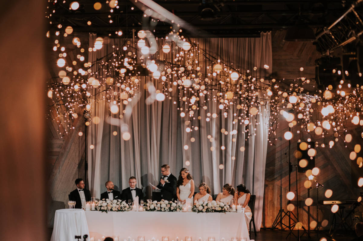 Romantic, elegant, classic style for Lana and Peter at their Cargo Hall wedding by Showtime Event Group at South Wharf, Melbourne.