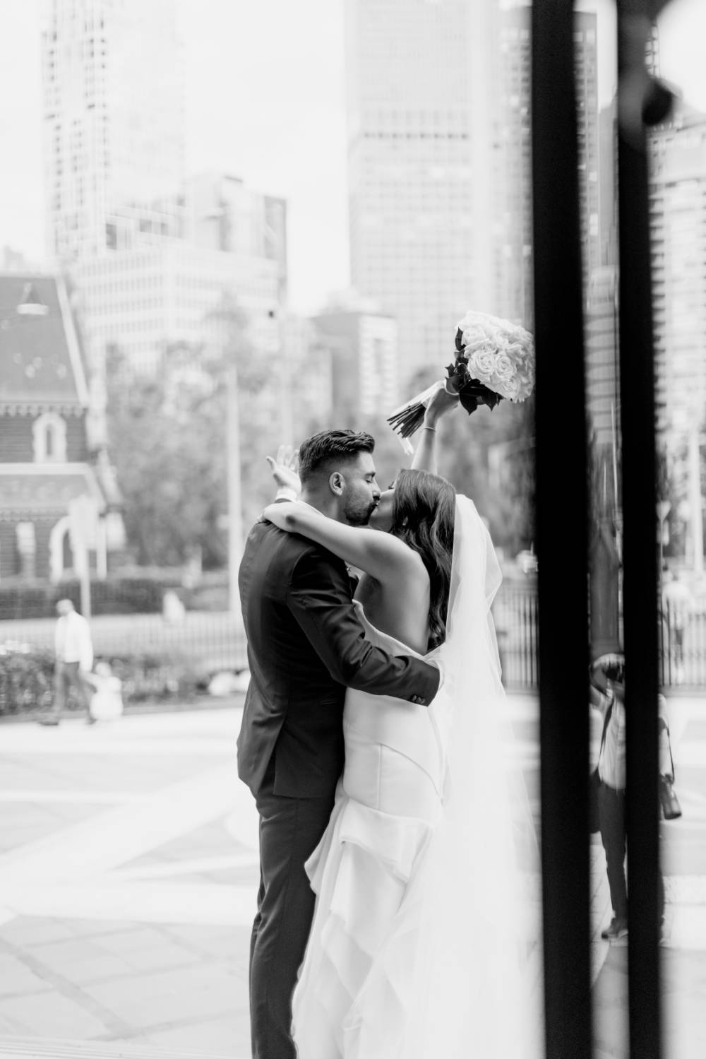 Luxury Crown Aviary rooftop wedding for Karen and Dejan. Photos by Theodore & Co.