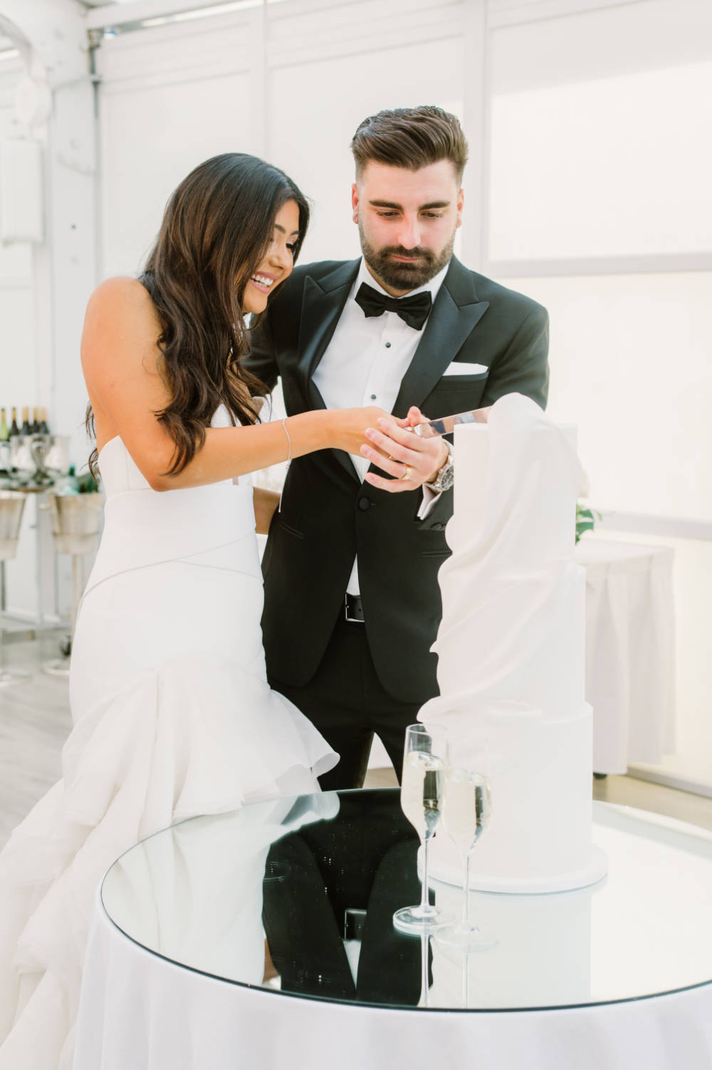 Luxury Crown Aviary rooftop wedding for Karen and Dejan. Photos by Theodore & Co.