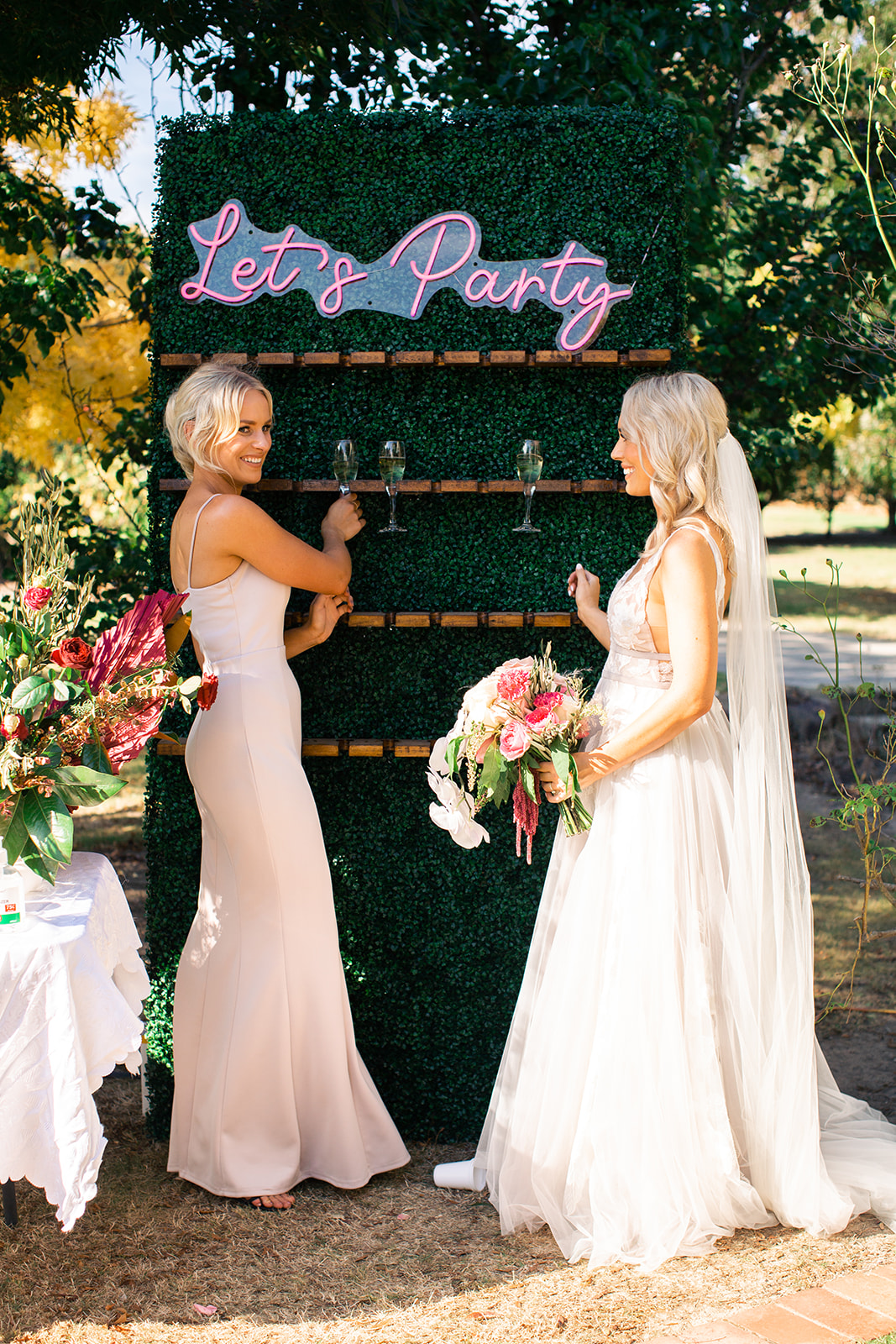 Modern boho wedding on the Mornington Peninsula. Dalywaters Garden Chapel ceremony, reception at Alatonera Restaurant. Photographed by Runaway Hearts. Macy & Sean.