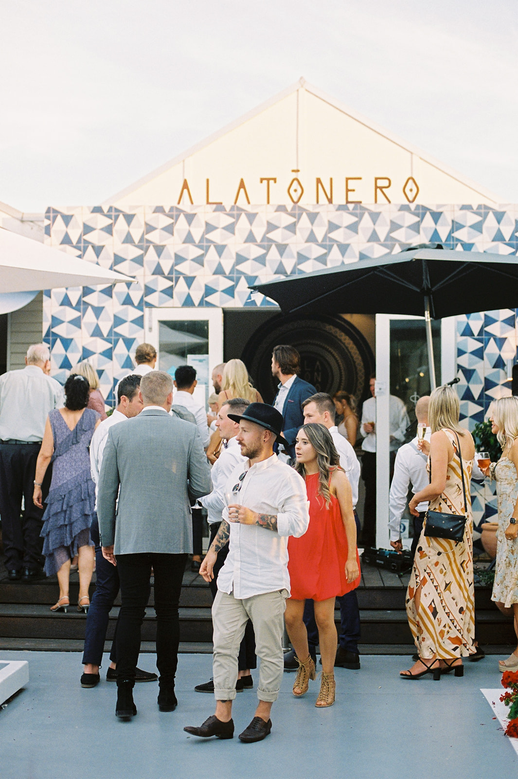 Modern boho wedding on the Mornington Peninsula. Dalywaters Garden Chapel ceremony, reception at Alatonera Restaurant. Photographed by Runaway Hearts. Macy & Sean.