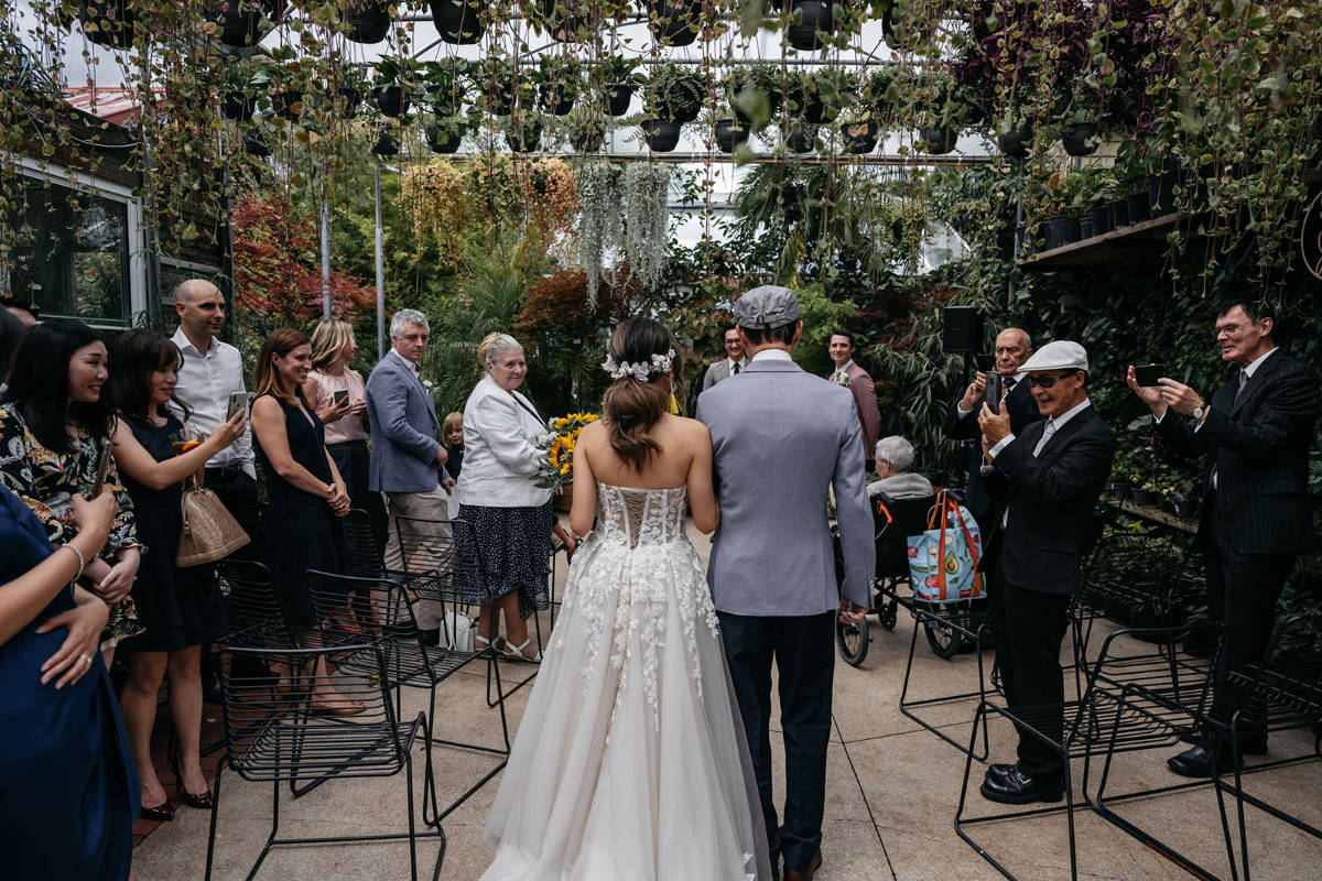 Inner city garden wedding at Glasshaus. Photos by Wren Steiner. Jessie + Tom